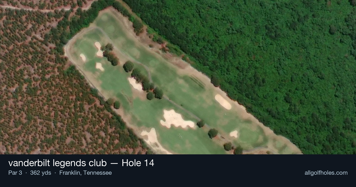 Hole 14 aerial at vanderbilt legends club