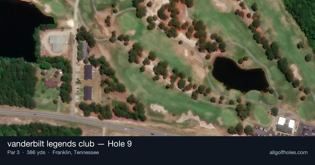 Hole 9 aerial at vanderbilt legends club