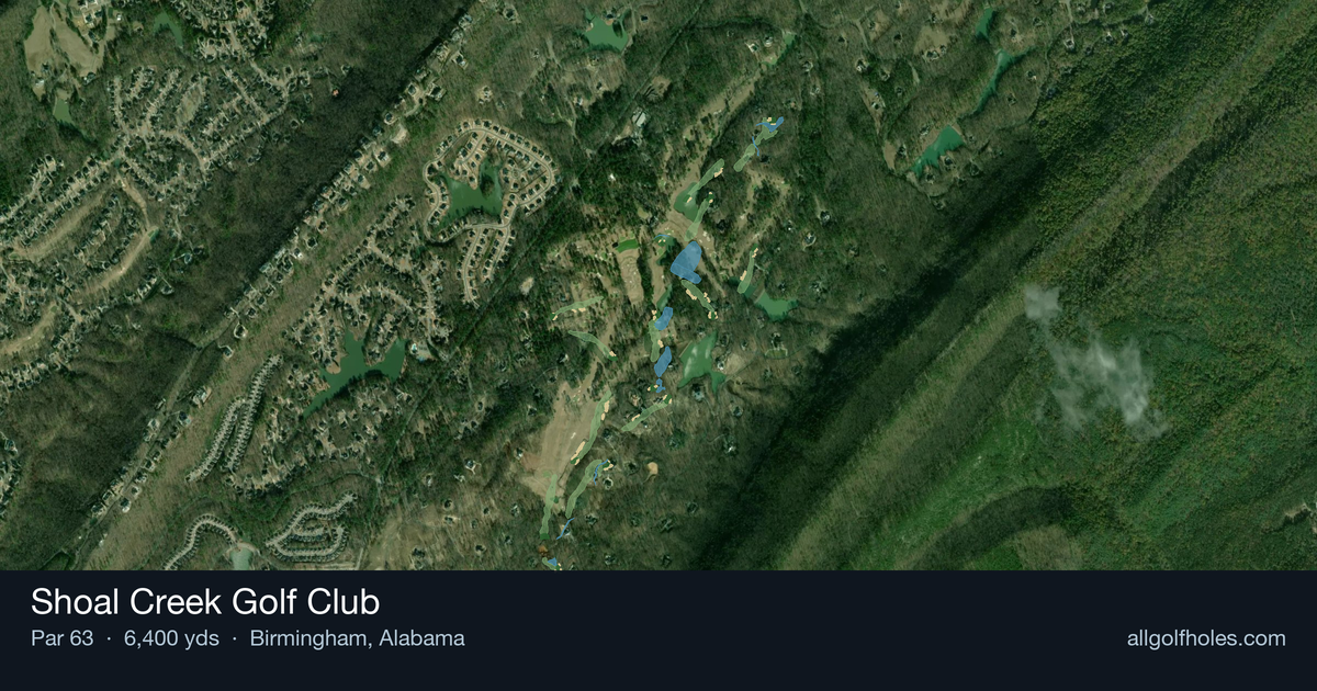 Shoal Creek Golf Club aerial view