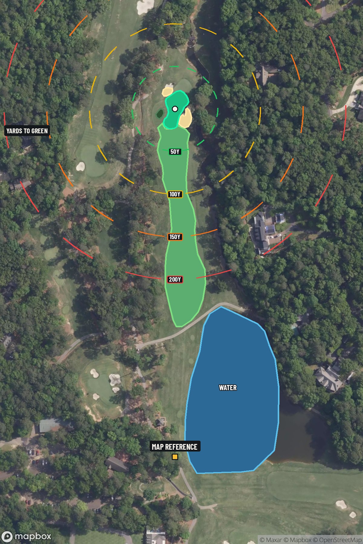 Hole 10 aerial at Shoal Creek Golf Club