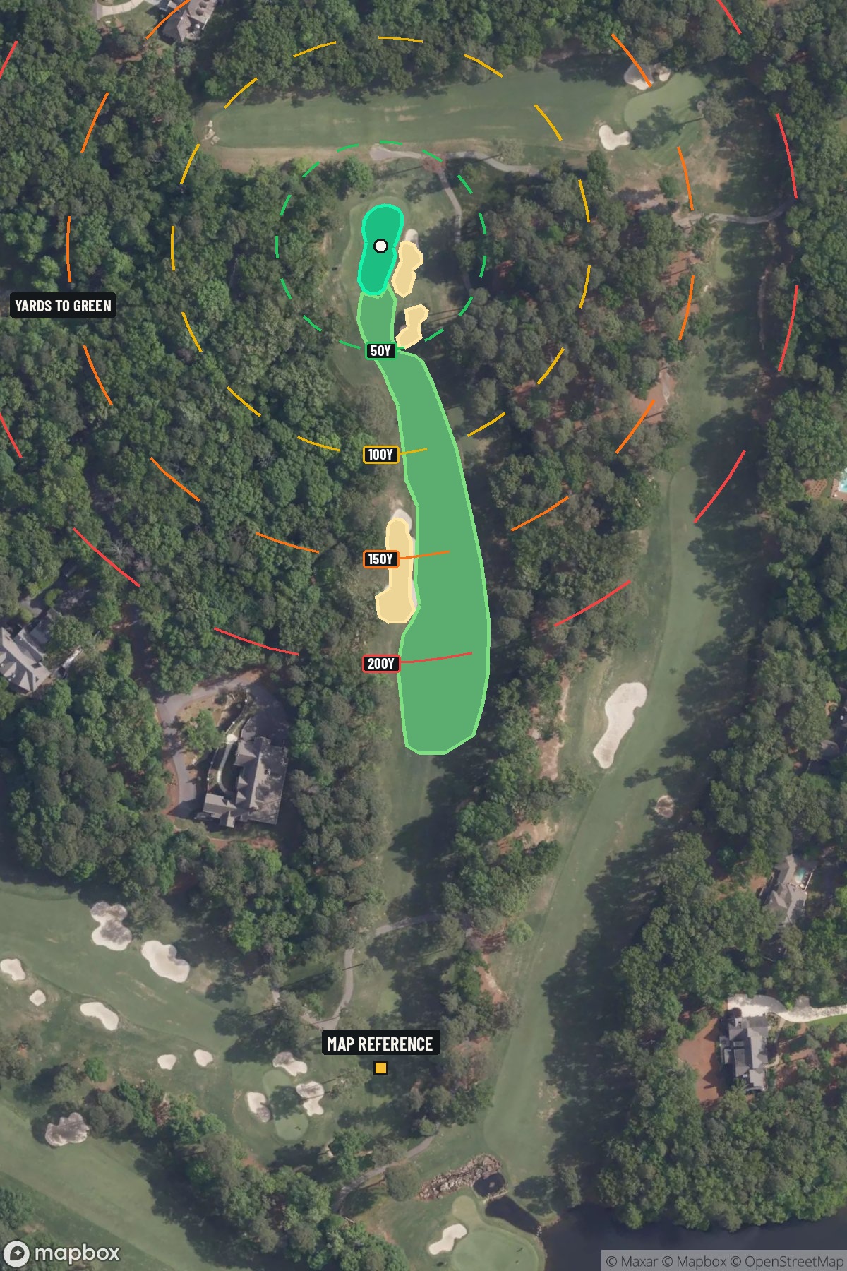 Hole 15 aerial at Shoal Creek Golf Club
