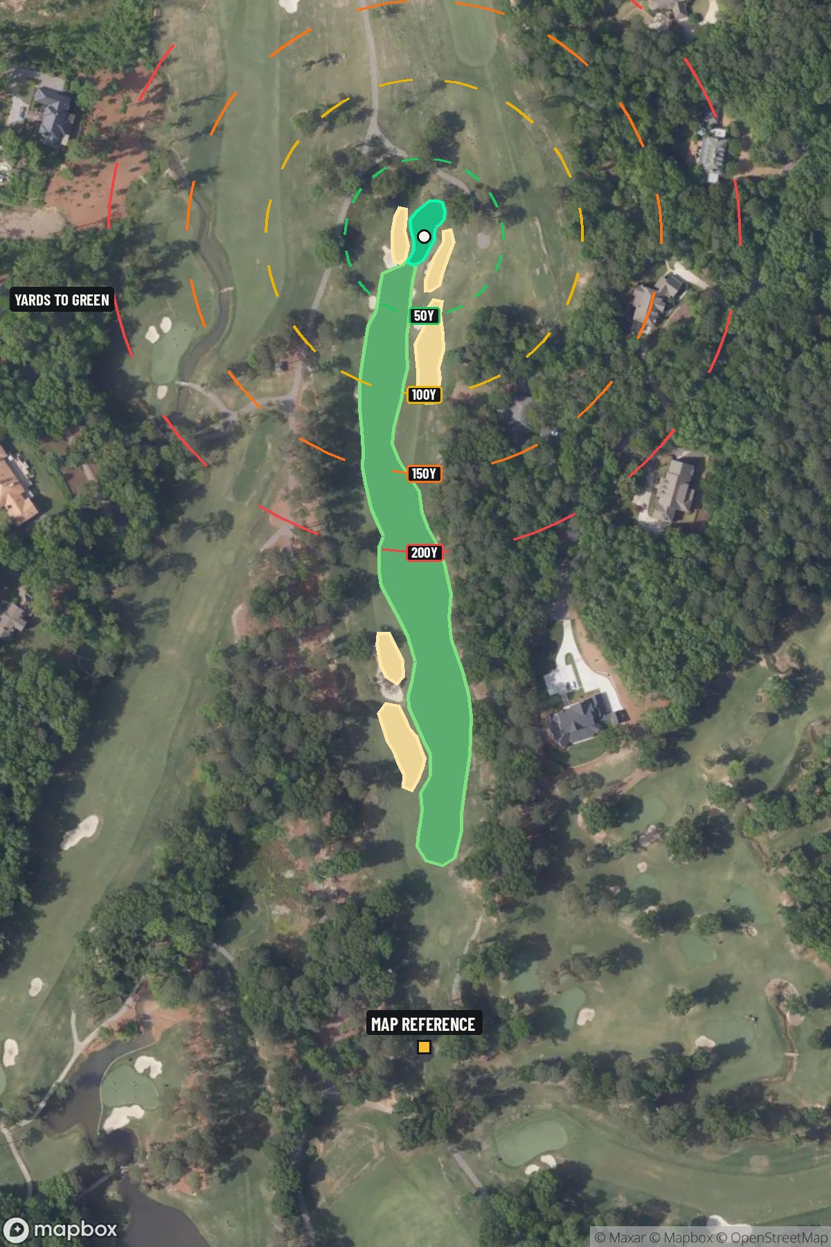 Hole 3 aerial at Shoal Creek Golf Club