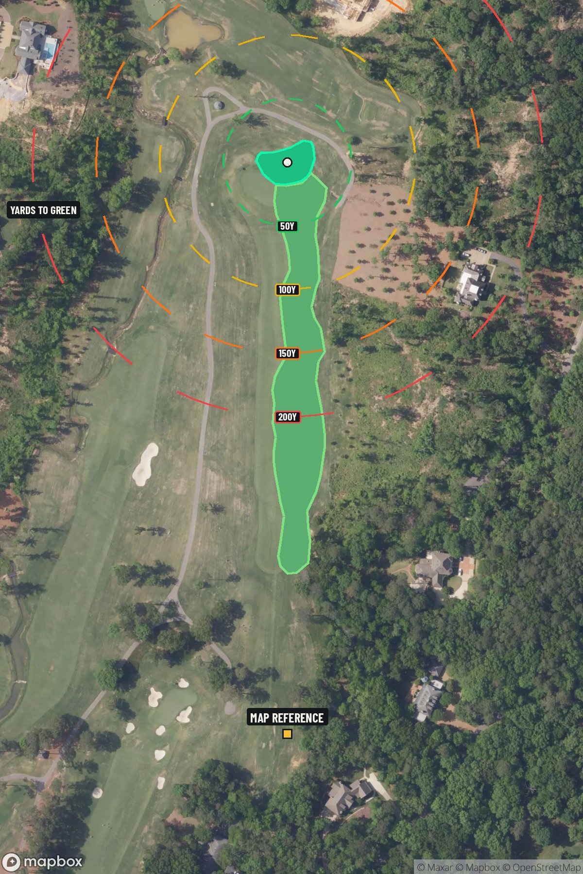 Hole 4 aerial at Shoal Creek Golf Club