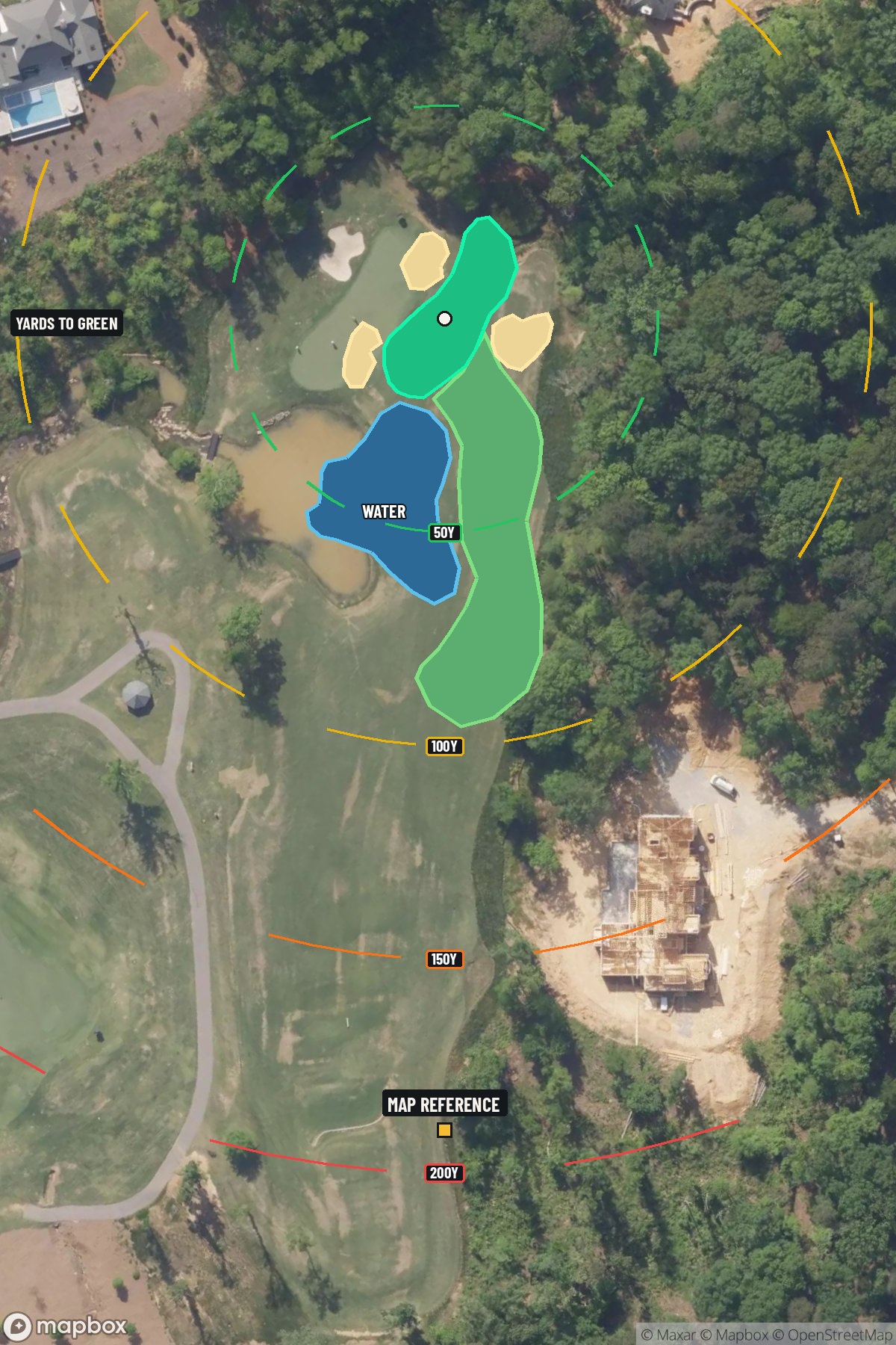 Hole 5 aerial at Shoal Creek Golf Club