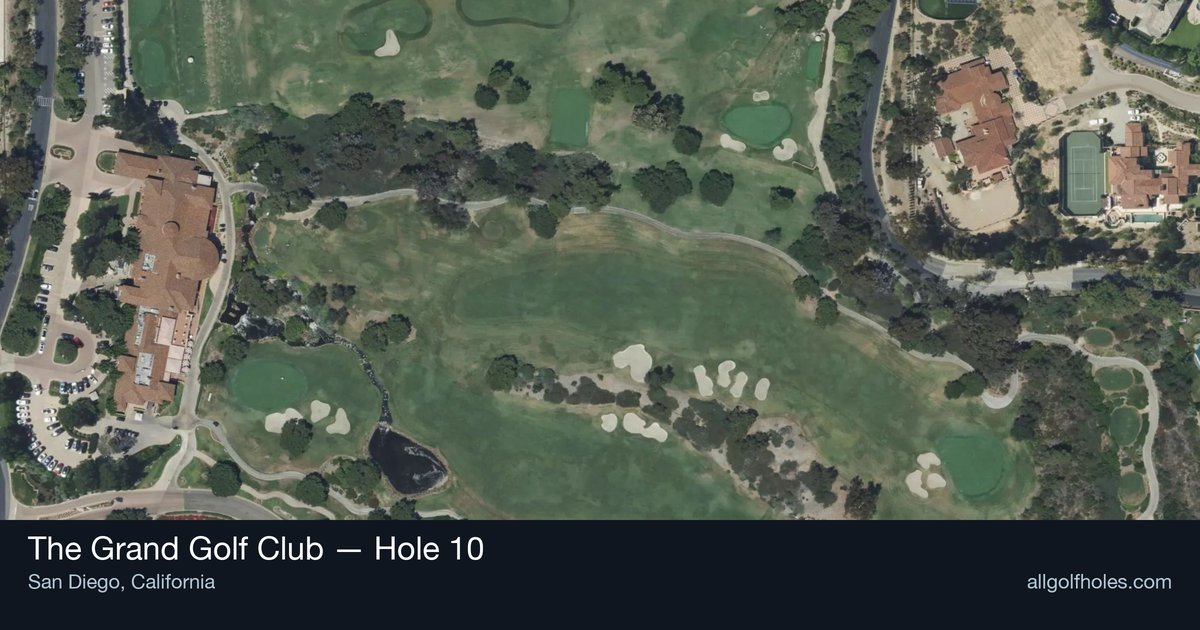 Hole 10 map at The Grand Golf Club