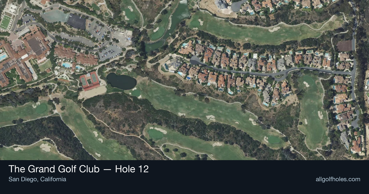 Hole 12 map at The Grand Golf Club