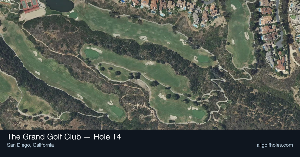 Hole 14 map at The Grand Golf Club