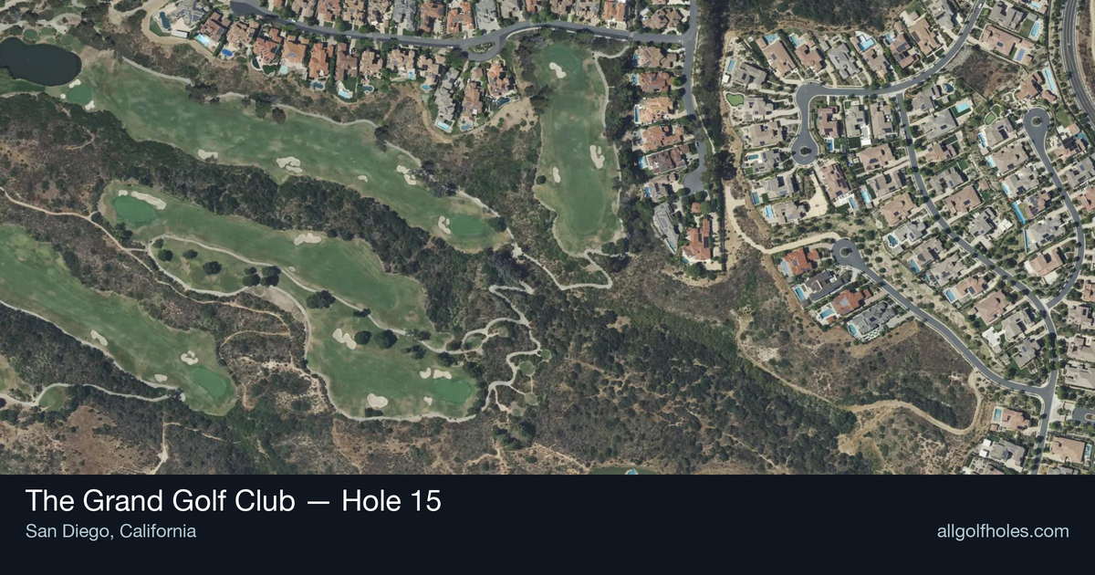 Hole 15 map at The Grand Golf Club