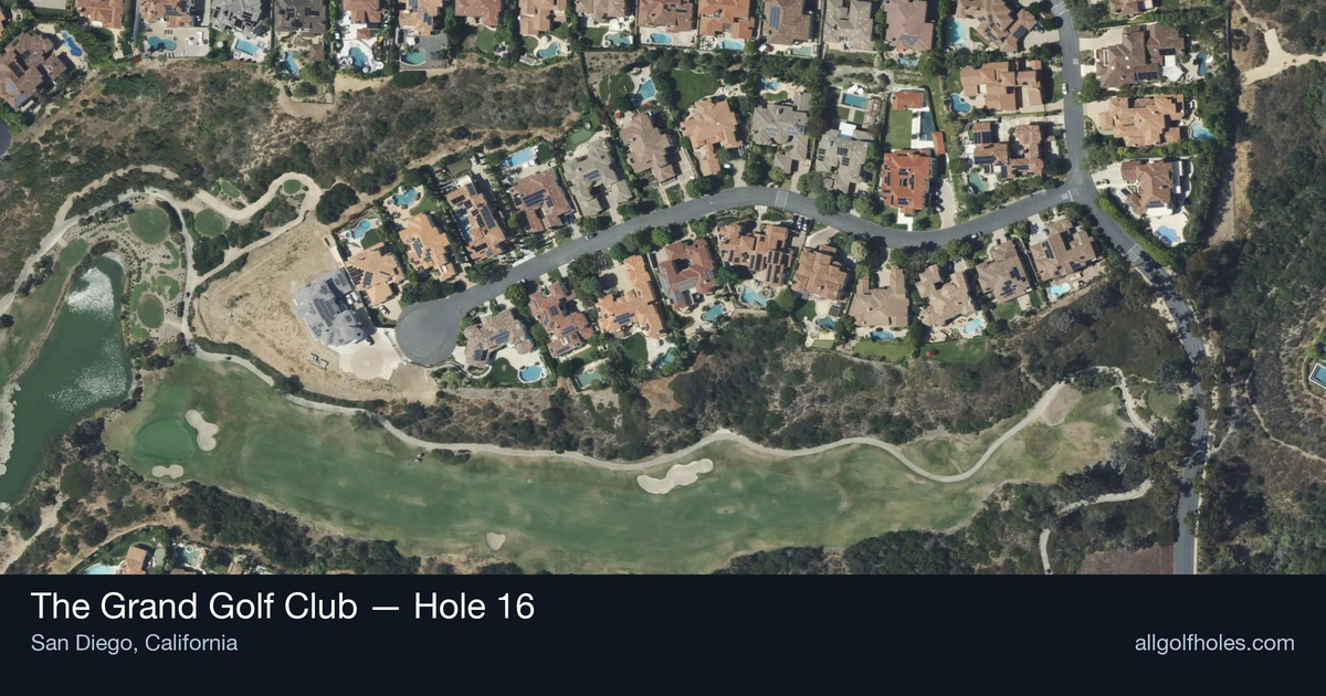 Hole 16 map at The Grand Golf Club