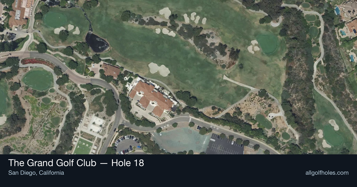 Hole 18 map at The Grand Golf Club