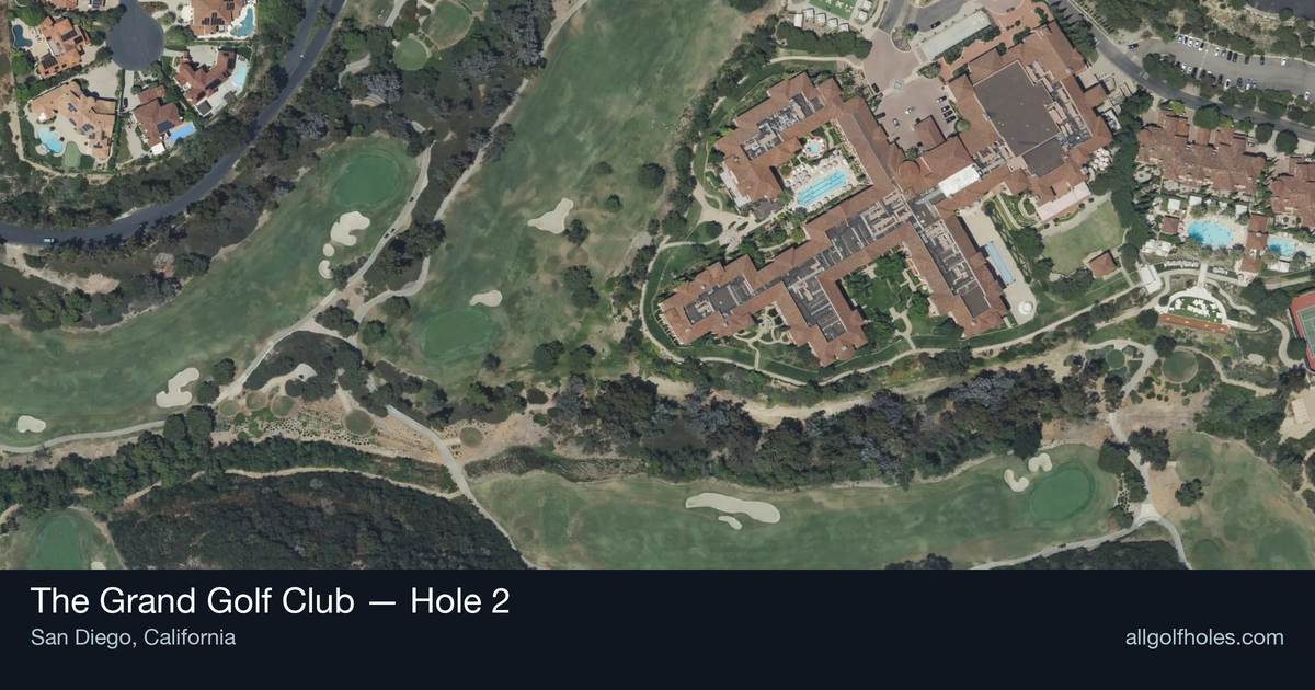 Hole 2 map at The Grand Golf Club