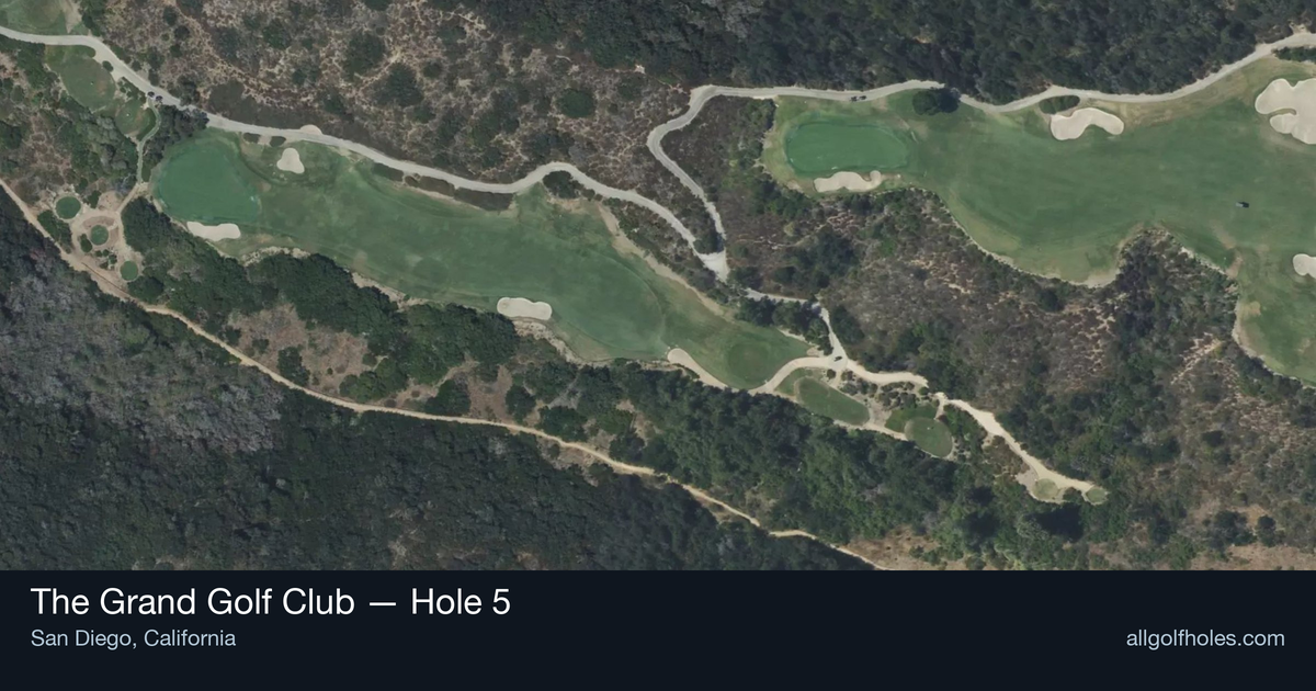 Hole 5 map at The Grand Golf Club