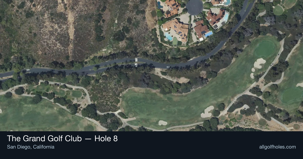Hole 8 map at The Grand Golf Club