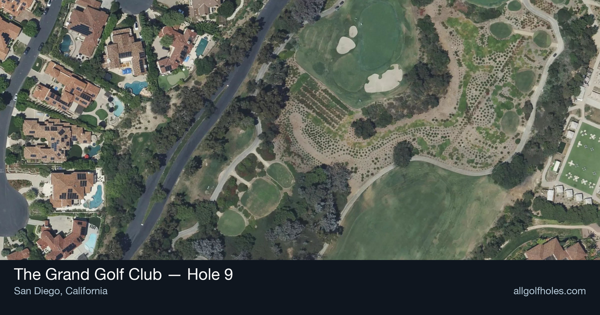 Hole 9 map at The Grand Golf Club