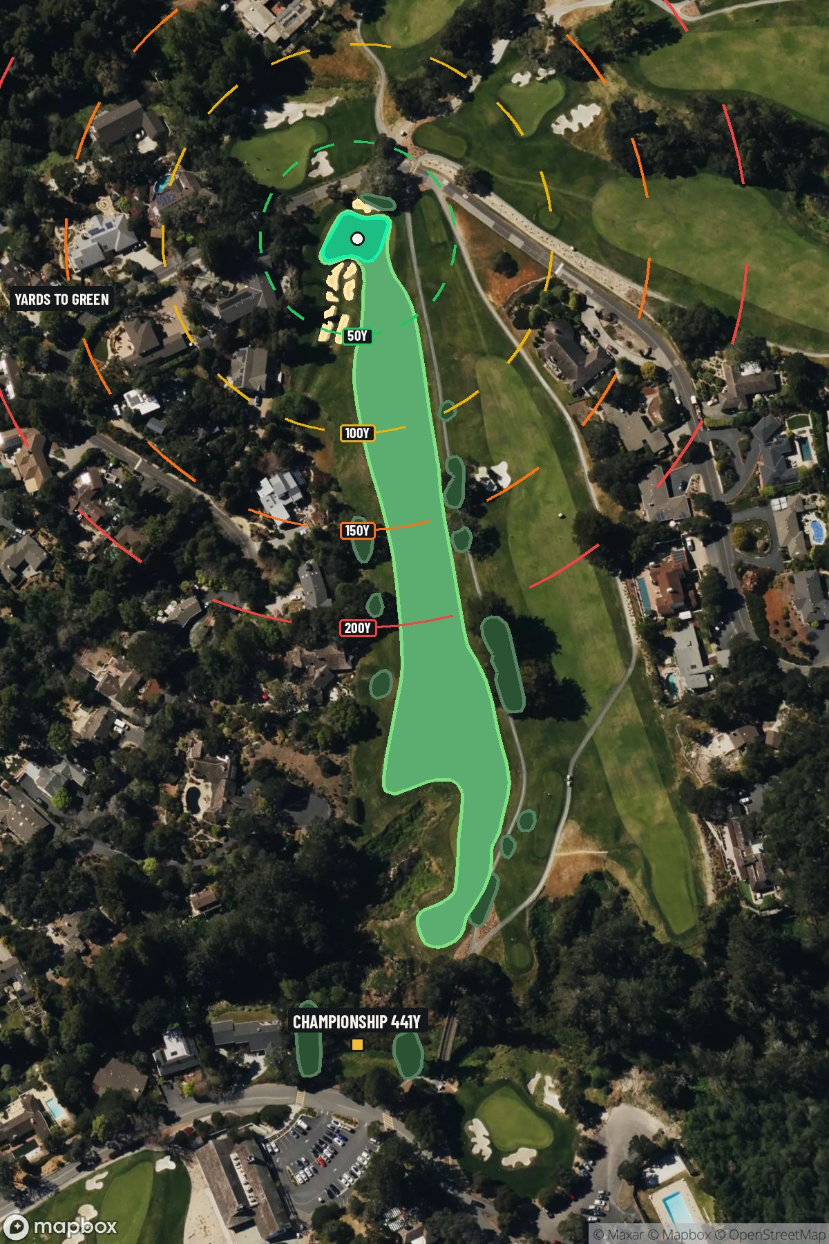 Hole 10 aerial at Pasatiempo Golf Club
