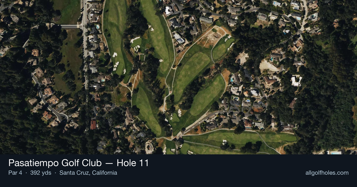 Hole 11 aerial at Pasatiempo Golf Club