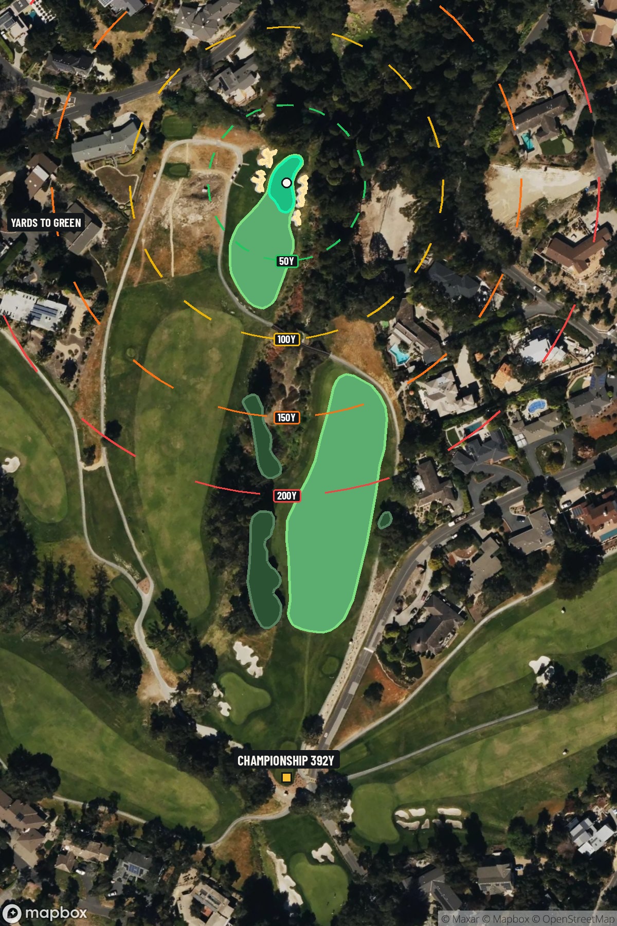 Hole 11 aerial at Pasatiempo Golf Club