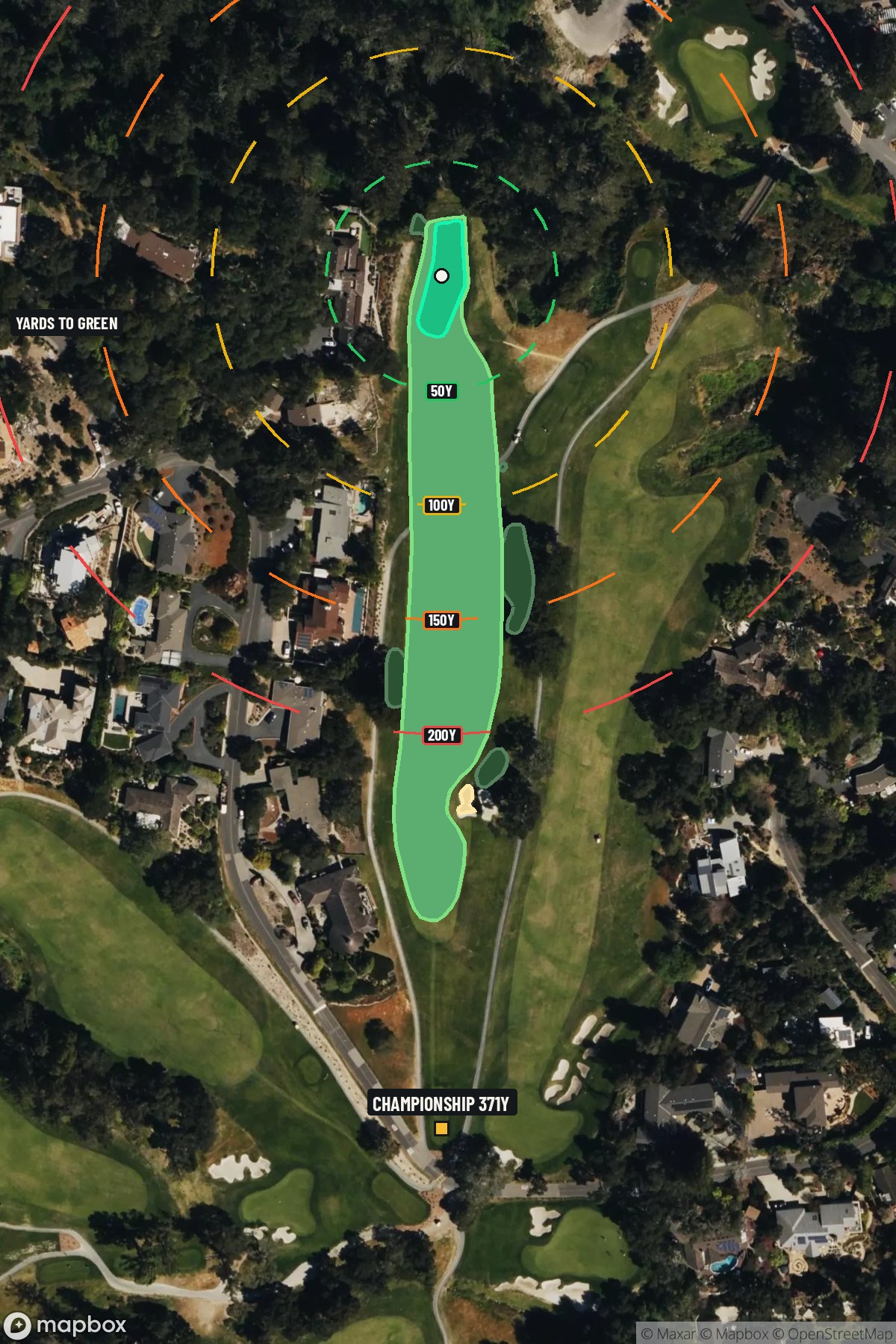 Hole 17 aerial at Pasatiempo Golf Club