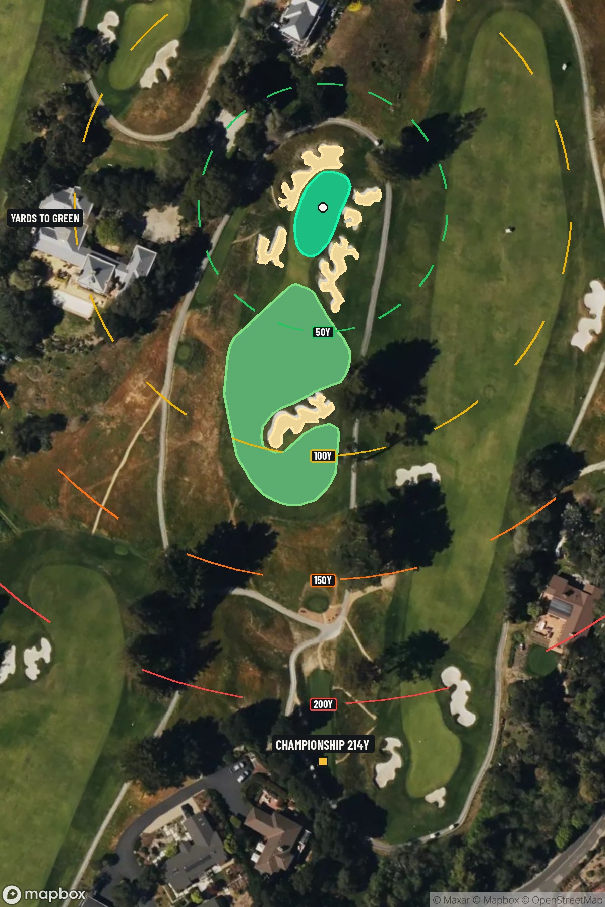 Hole 3 aerial at Pasatiempo Golf Club