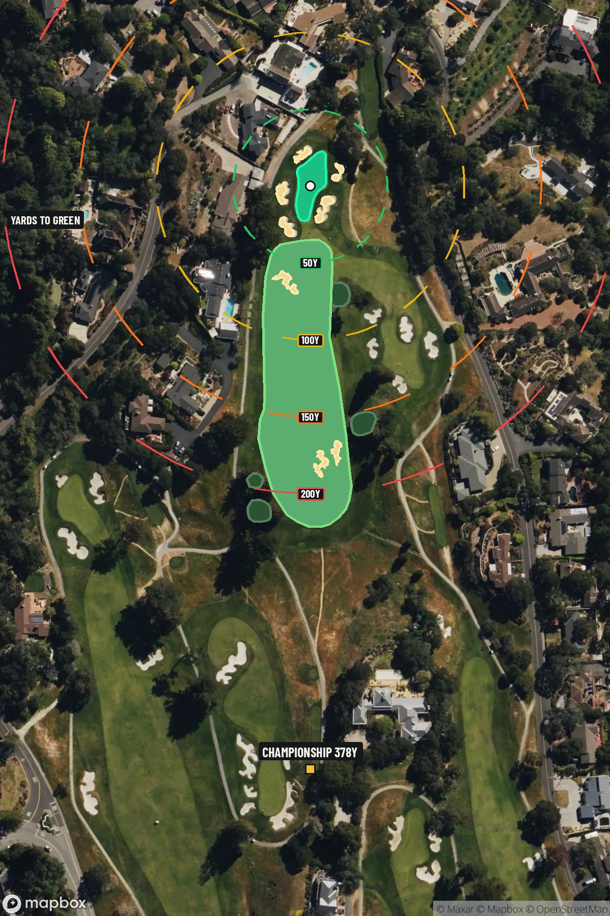 Hole 4 aerial at Pasatiempo Golf Club