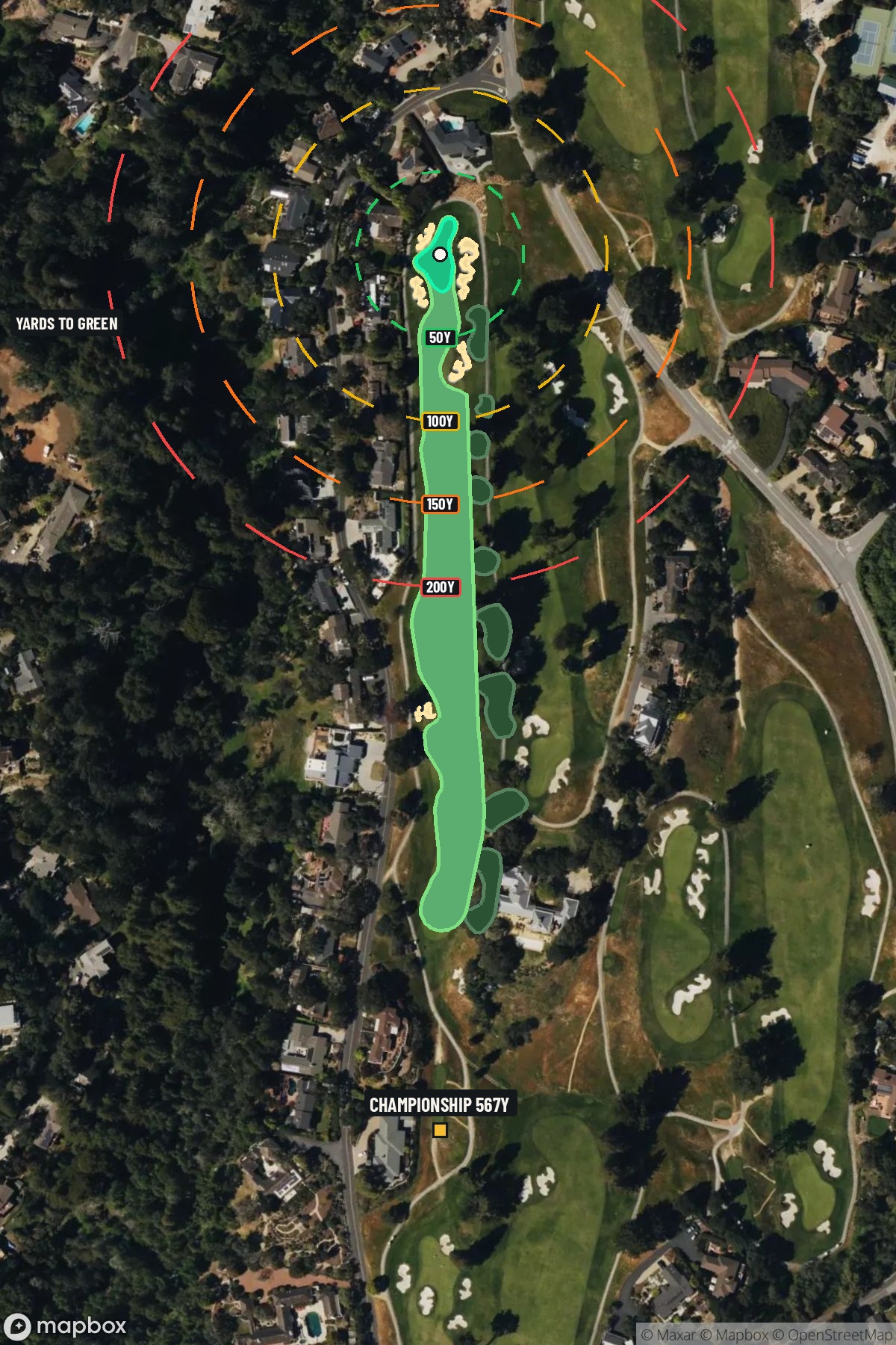 Hole 6 aerial at Pasatiempo Golf Club