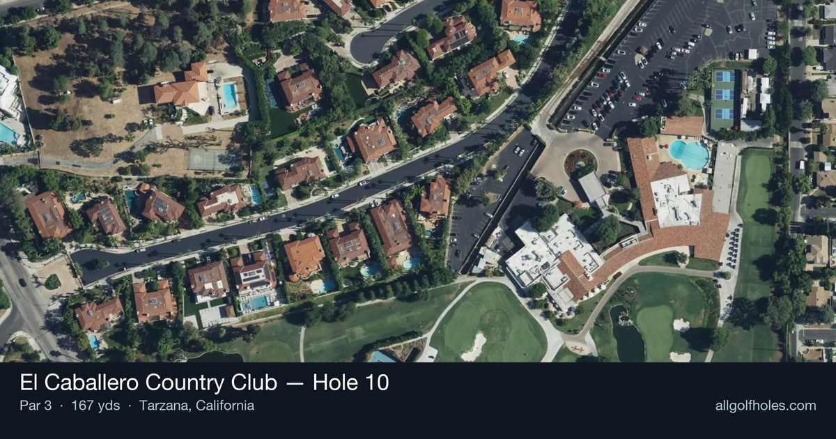 Hole 10 aerial at El Caballero Country Club