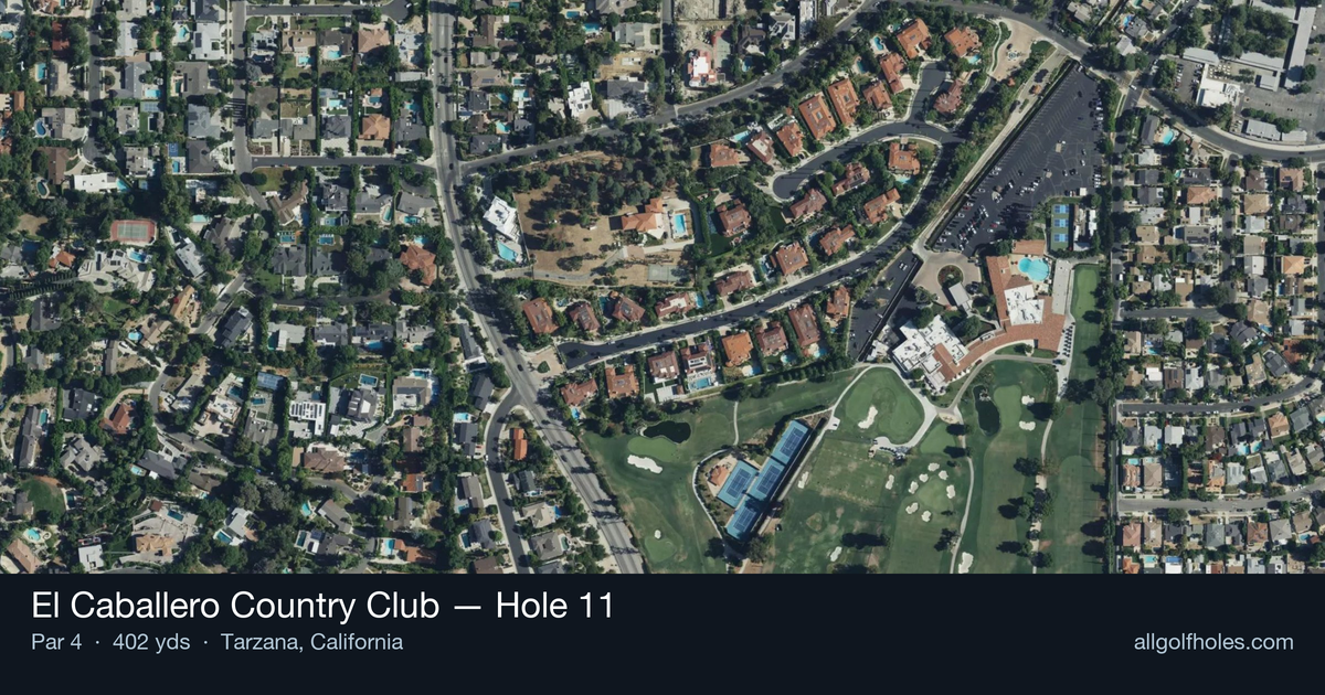 Hole 11 aerial at El Caballero Country Club