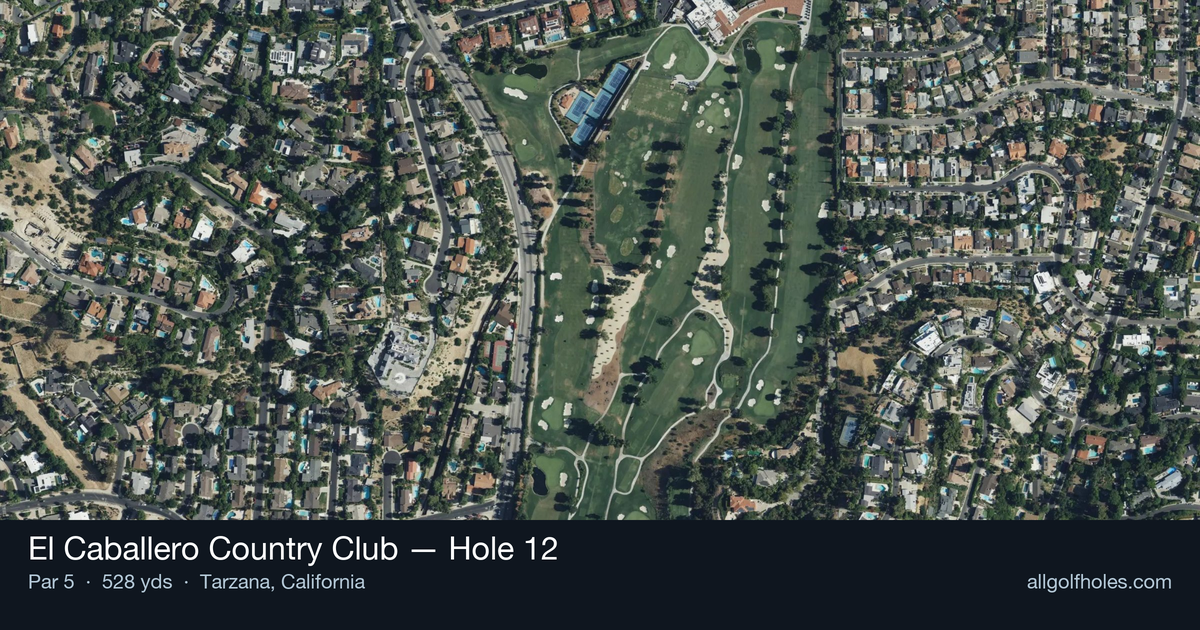 Hole 12 aerial at El Caballero Country Club