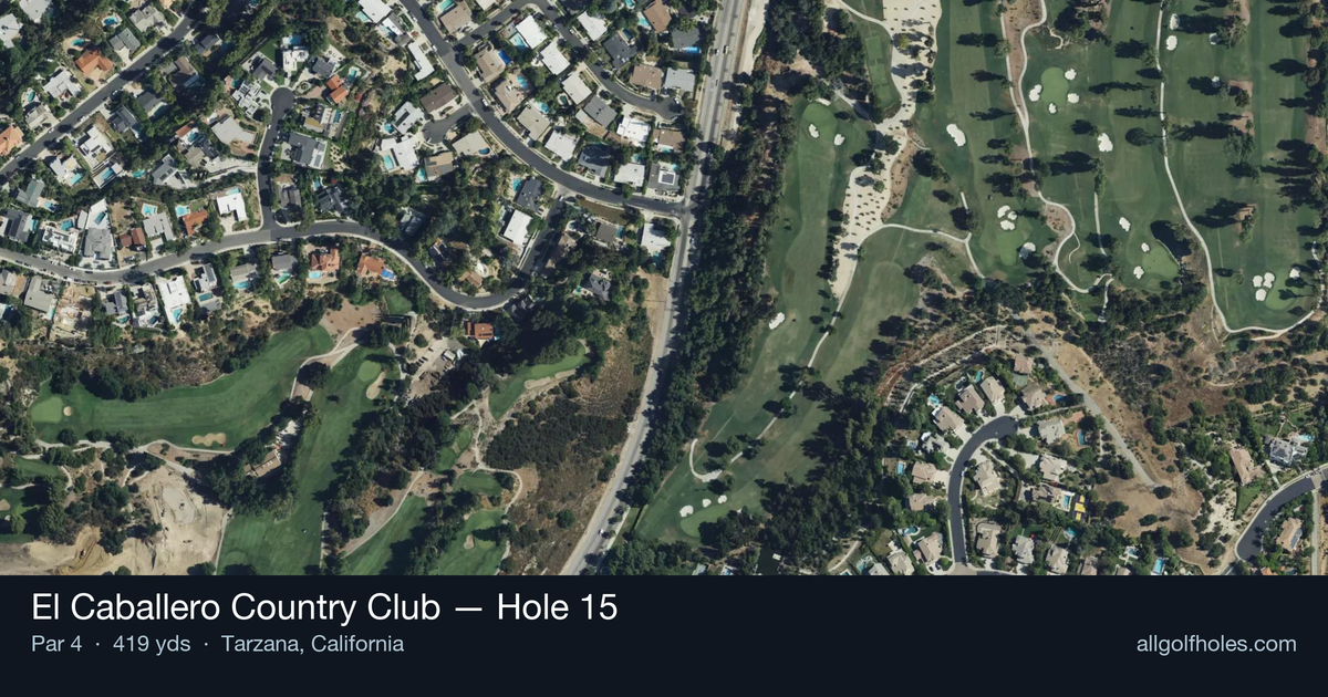 Hole 15 aerial at El Caballero Country Club