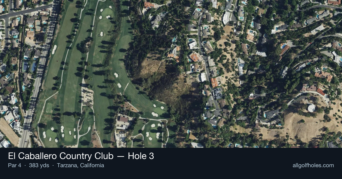 Hole 3 aerial at El Caballero Country Club