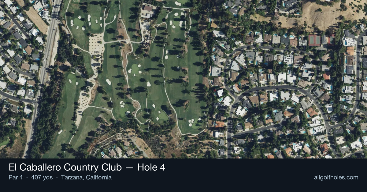 Hole 4 aerial at El Caballero Country Club