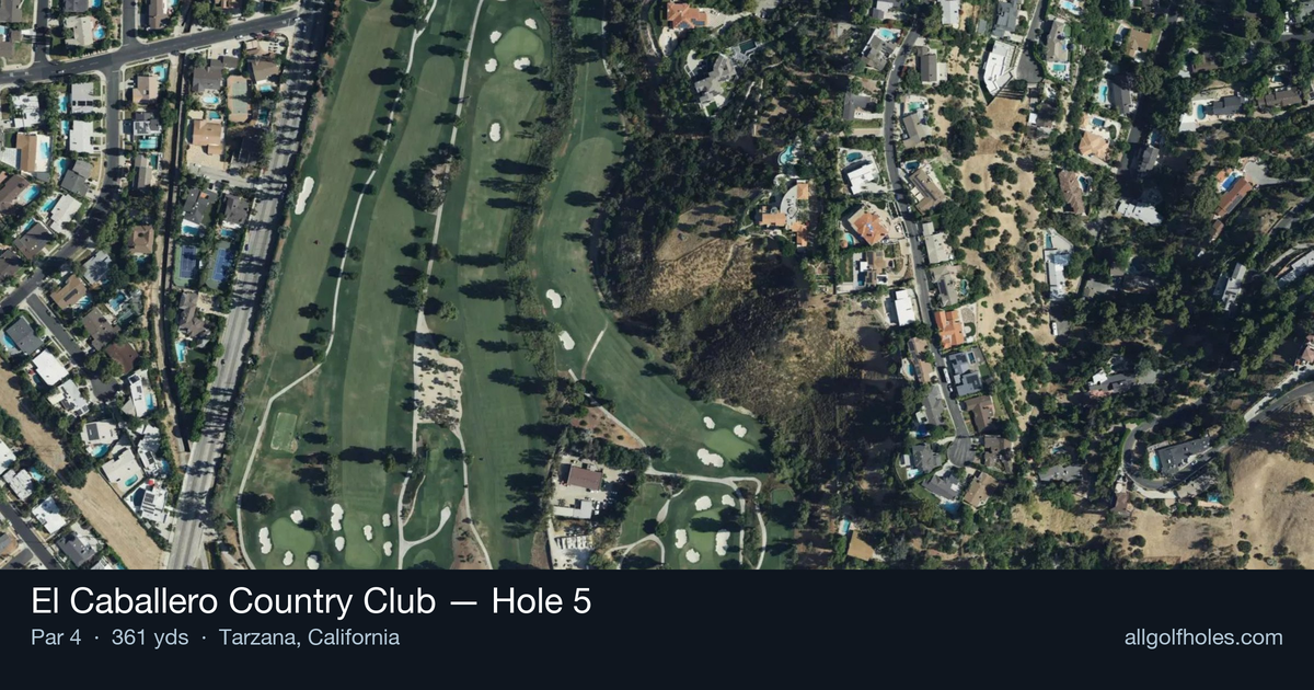 Hole 5 aerial at El Caballero Country Club