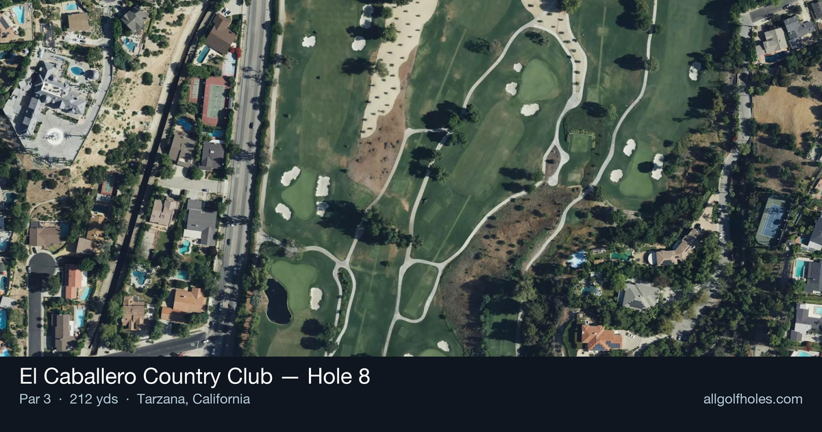 Hole 8 aerial at El Caballero Country Club
