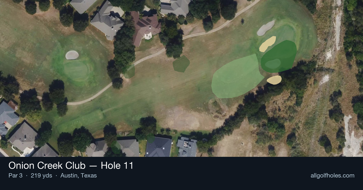 Hole 11 aerial at Onion Creek Club