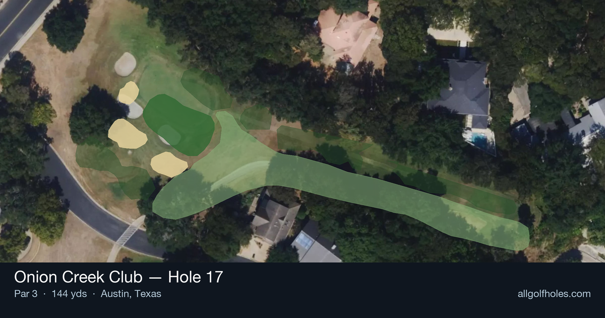 Hole 17 aerial at Onion Creek Club