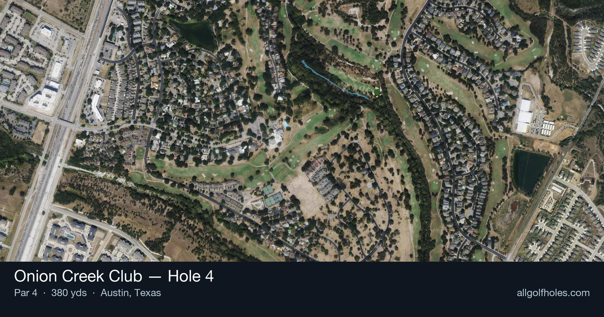 Hole 4 aerial at Onion Creek Club