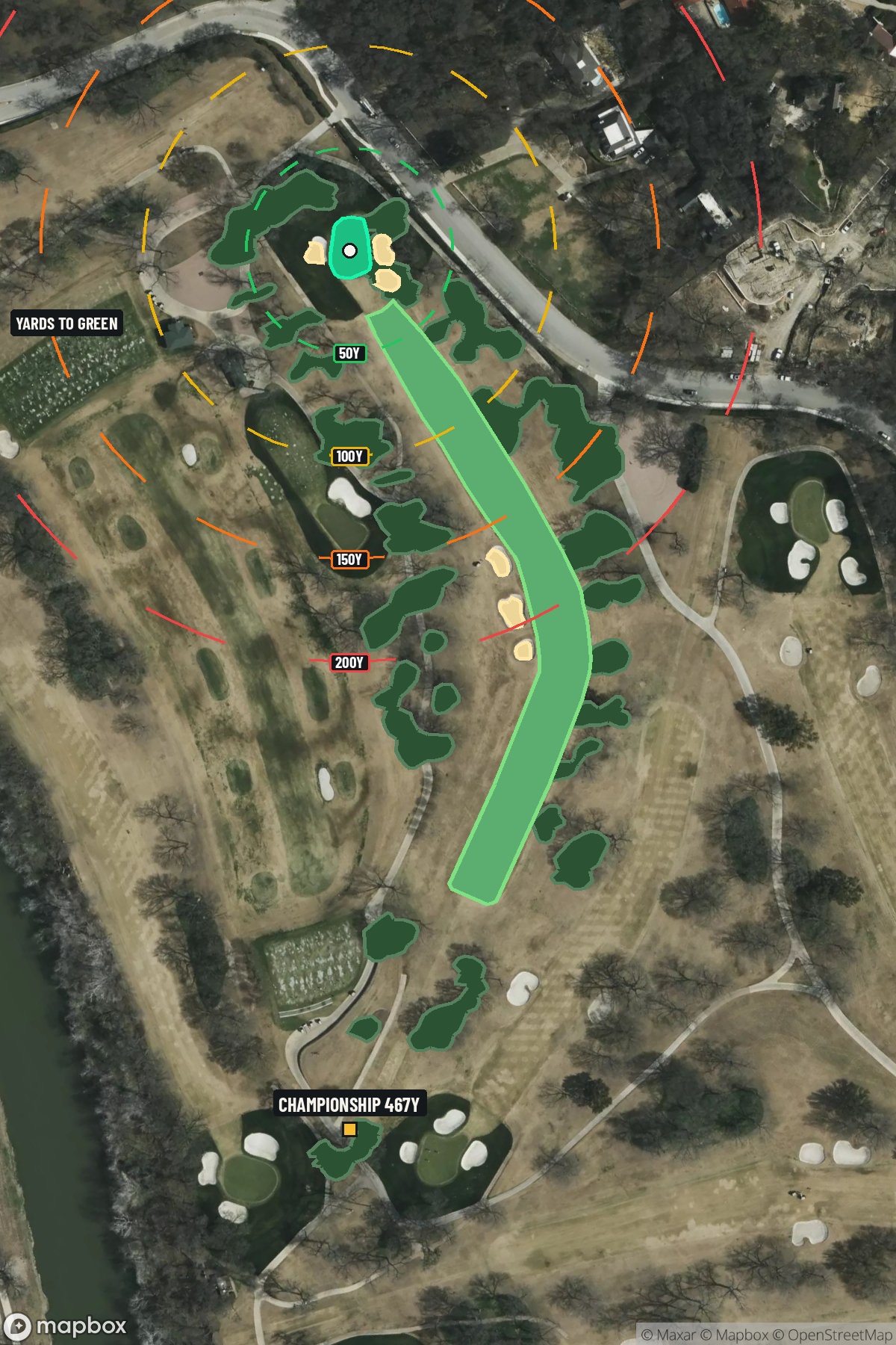 Hole 3 aerial at Colonial Country Club
