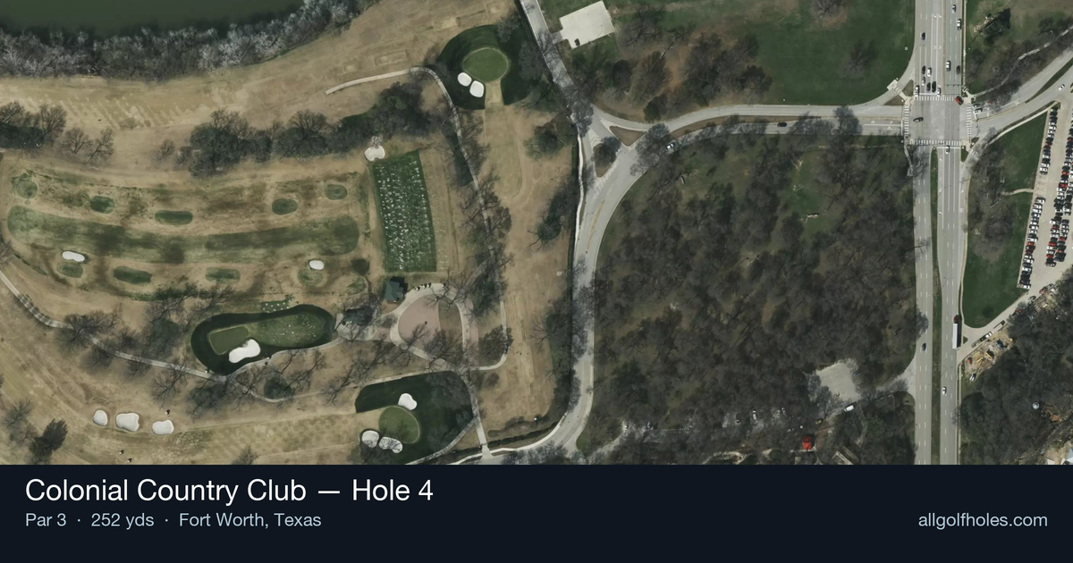 Hole 4 aerial at Colonial Country Club