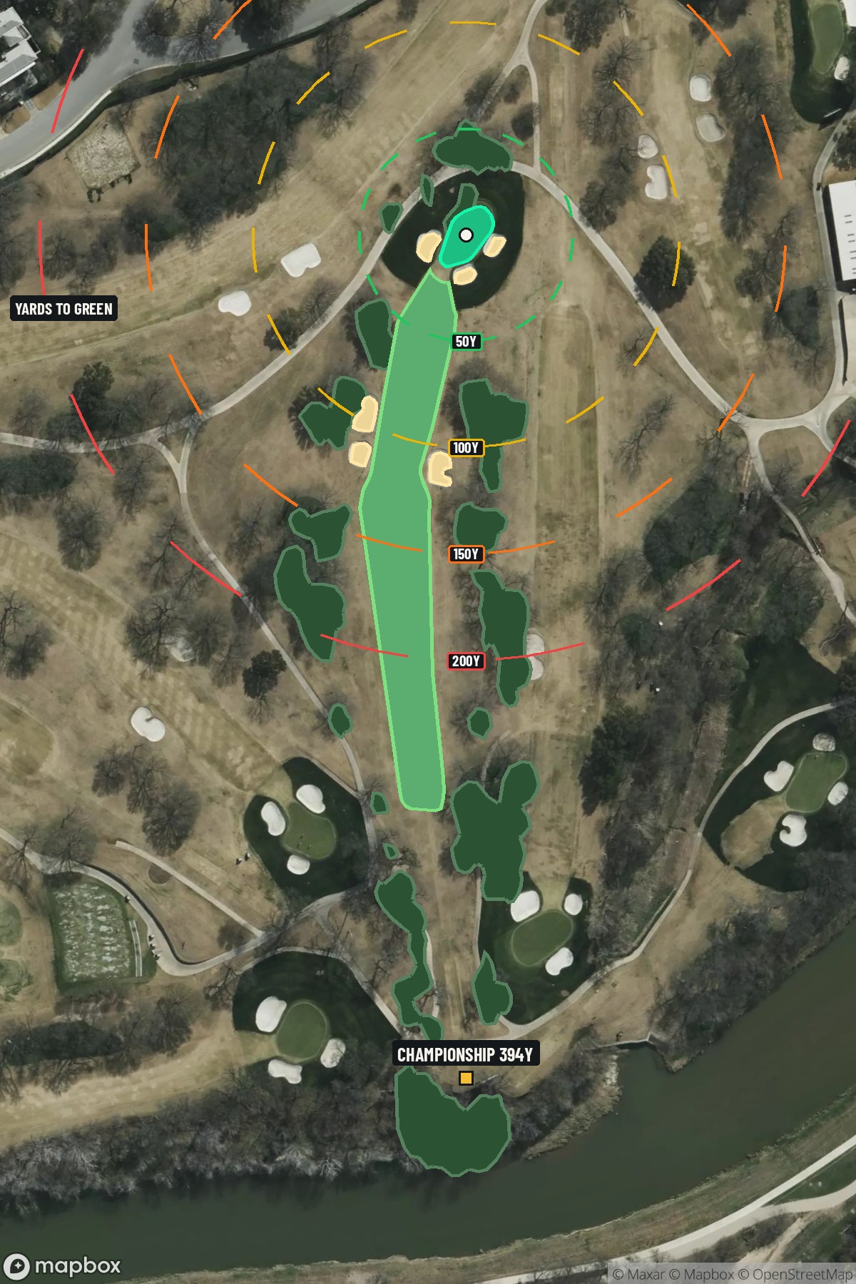 Hole 6 aerial at Colonial Country Club
