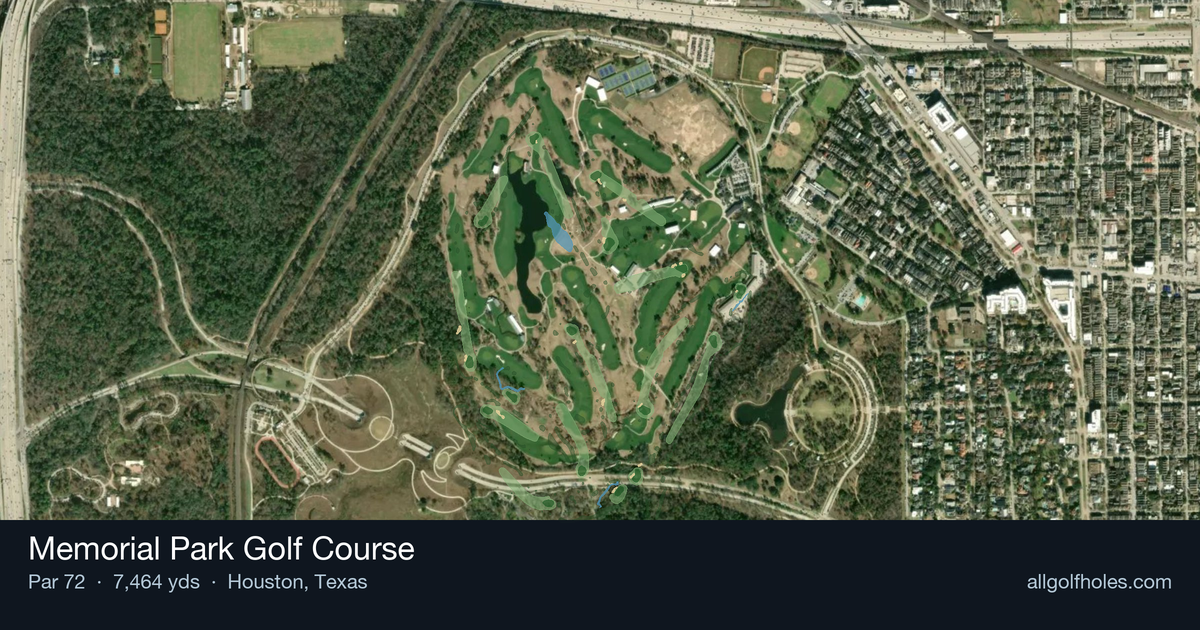 Memorial Park Golf Course aerial view