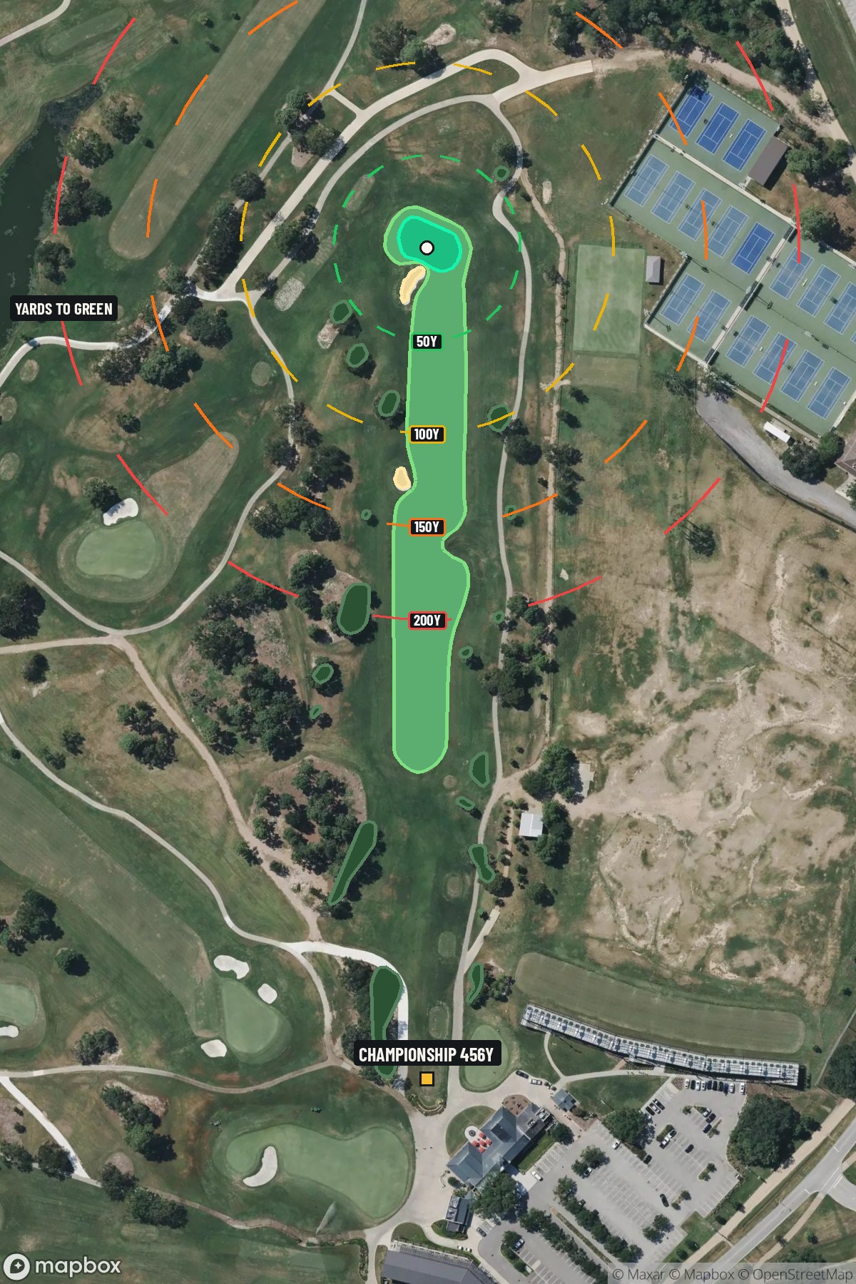 Hole 10 aerial at Memorial Park Golf Course