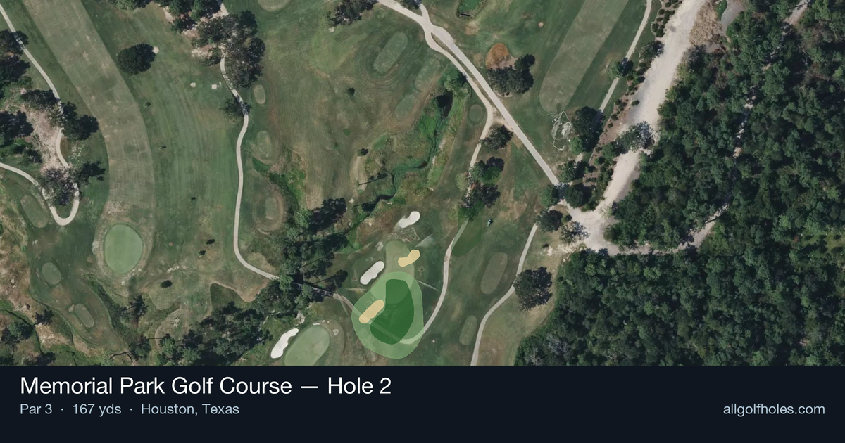 Hole 2 aerial at Memorial Park Golf Course