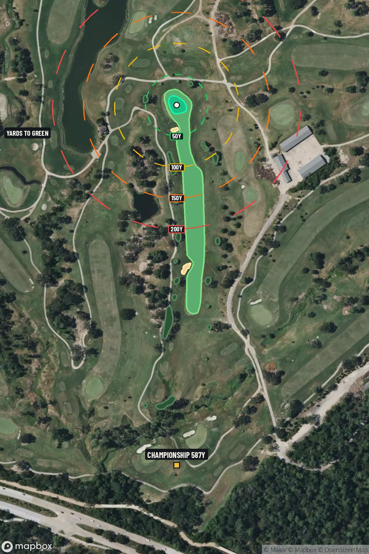 Hole 3 aerial at Memorial Park Golf Course