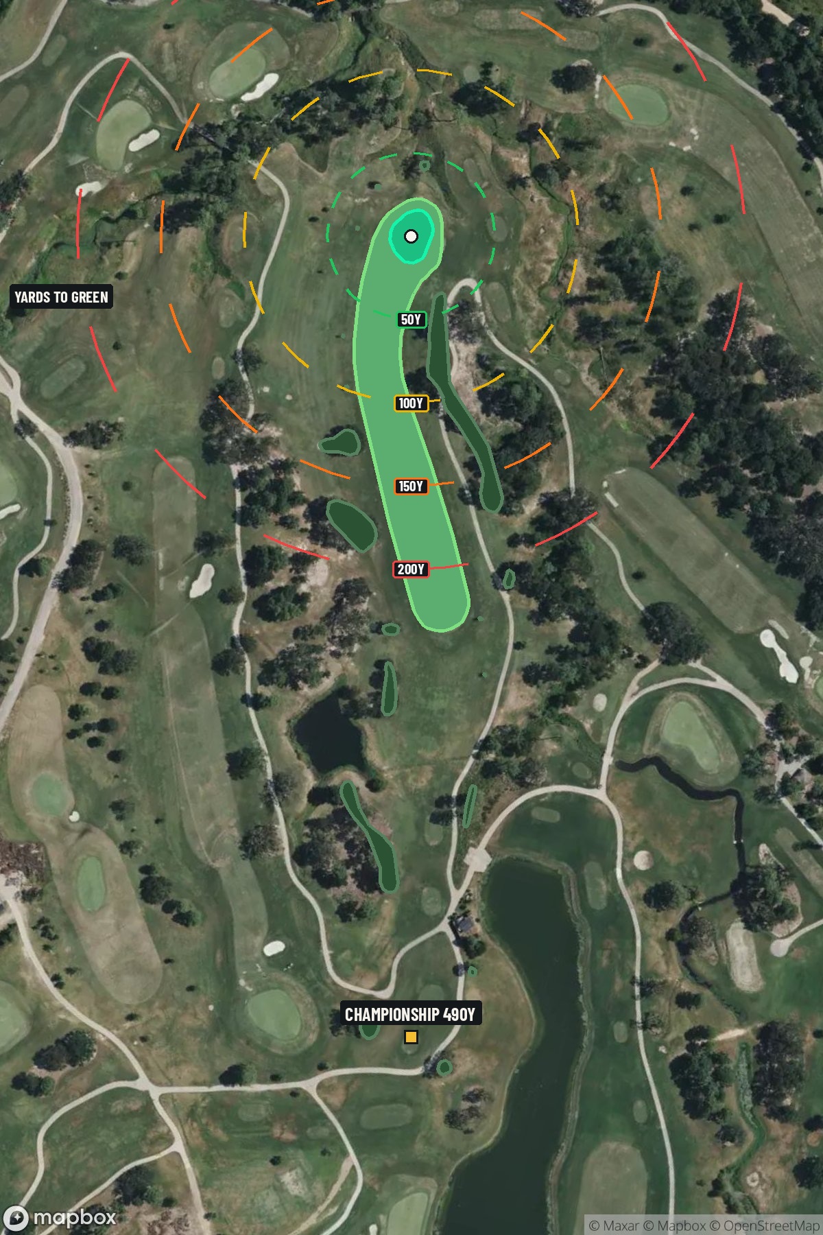 Hole 4 aerial at Memorial Park Golf Course