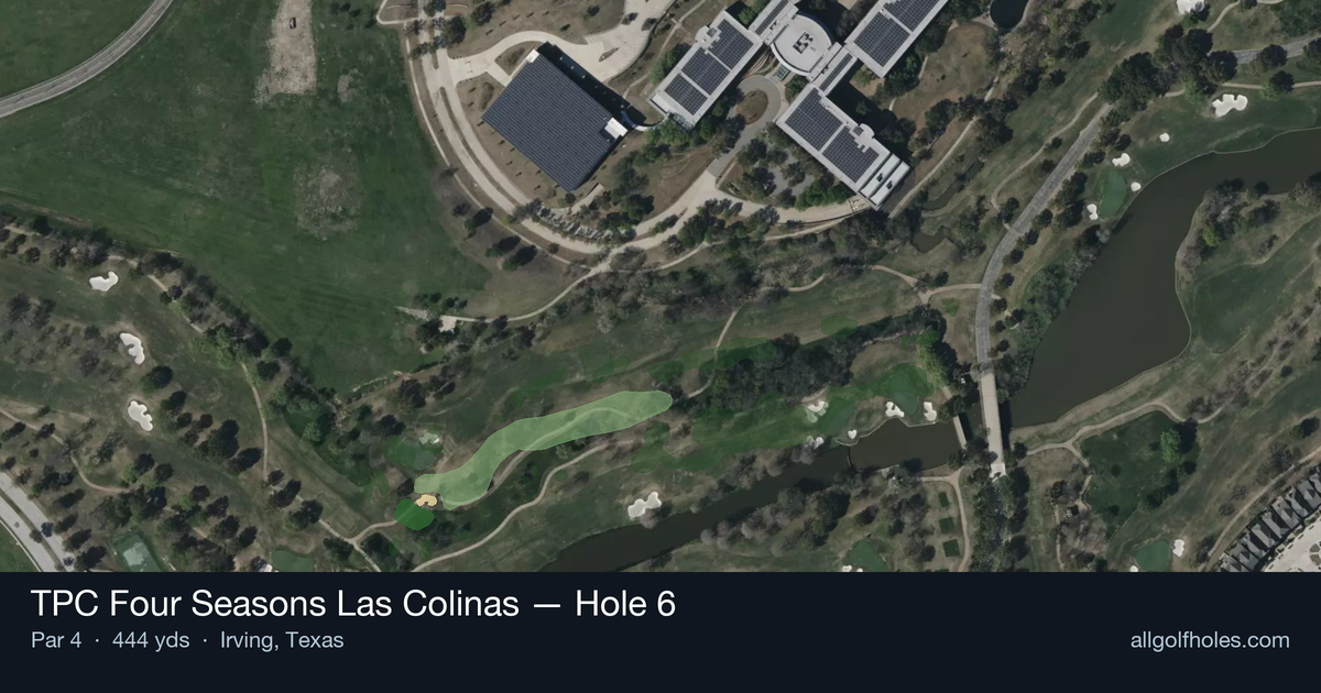Hole 6 aerial at TPC Four Seasons Las Colinas