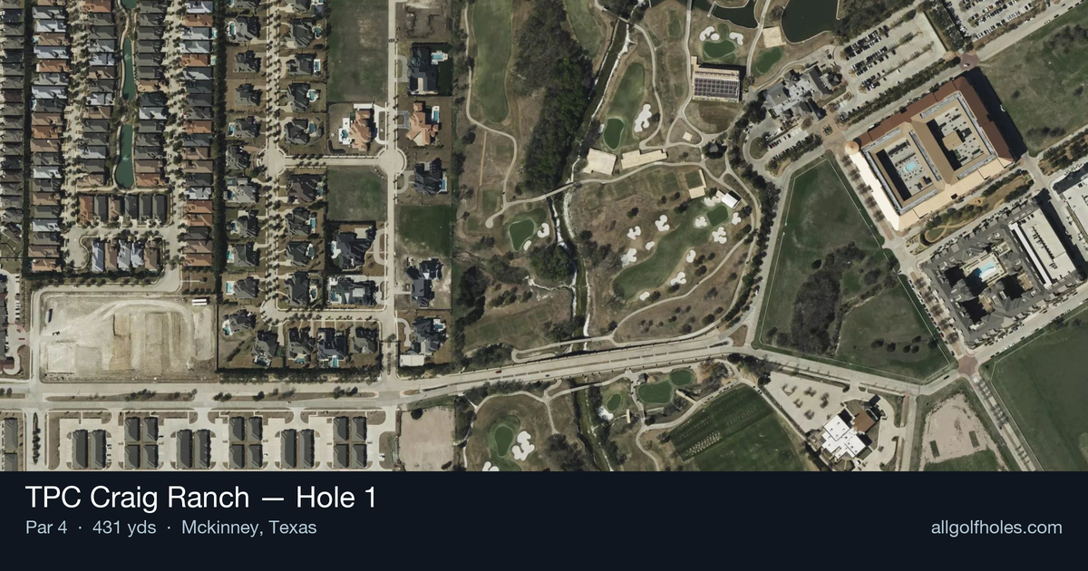 Hole 1 aerial at TPC Craig Ranch