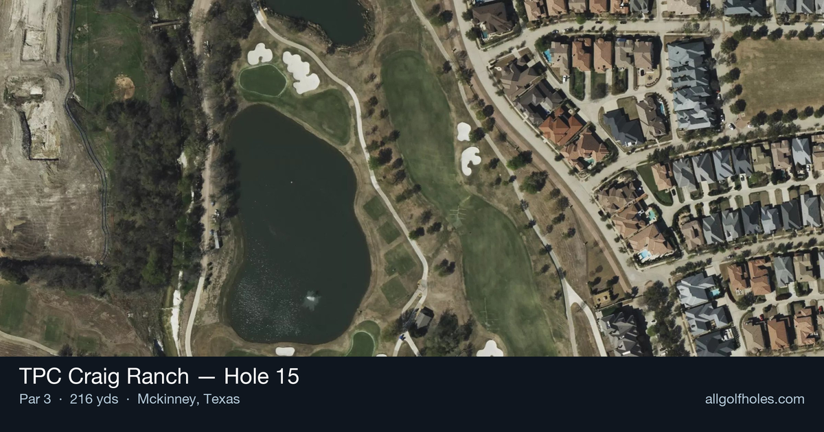 Hole 15 aerial at TPC Craig Ranch