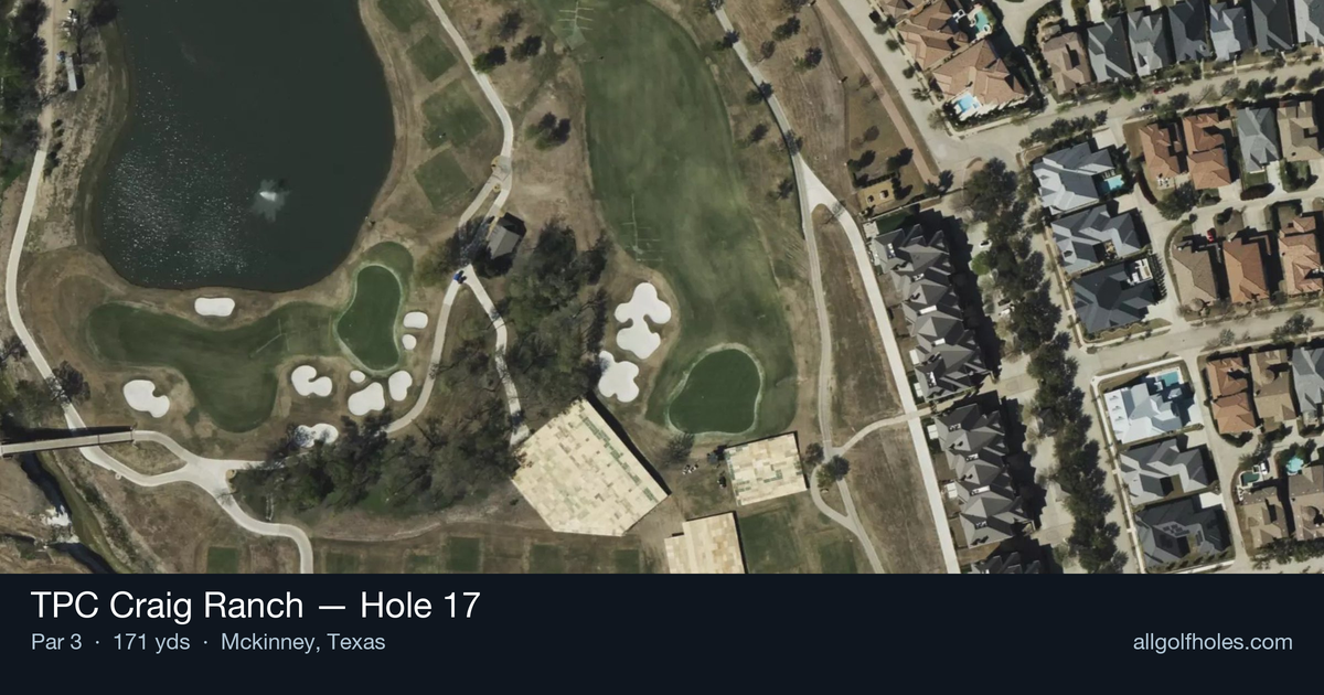 Hole 17 aerial at TPC Craig Ranch