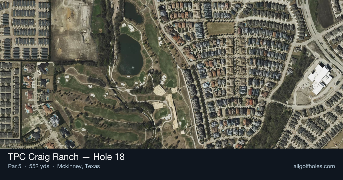 Hole 18 aerial at TPC Craig Ranch
