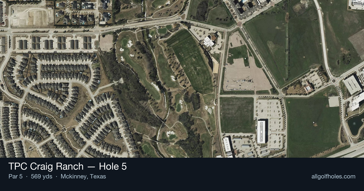 Hole 5 aerial at TPC Craig Ranch